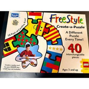 1996 RoseArt LEGO Freestyle Create-A-Puzzle complete large